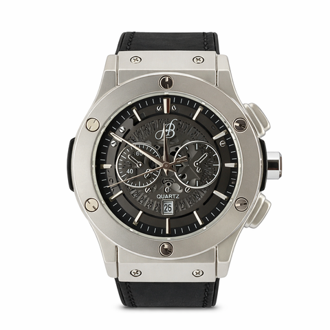 Luxury Skeleton Chronograph Men’s Watch – Stainless Steel Case | Japan Quartz Movement