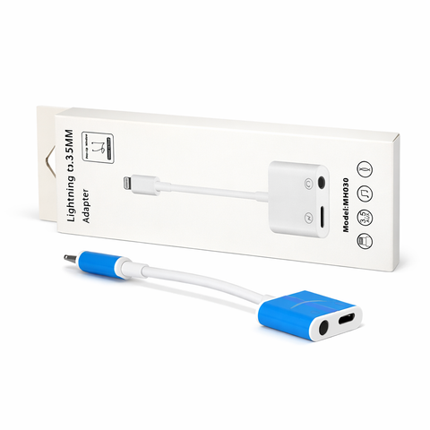 Lightning to 3.5mm Headphone Adapter for iPhone – Audio + Charging Support | Model MH030